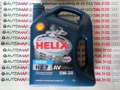 Olej motorový Shell Helix HX7 AV 5W-30 505.01, 505.00, 502.00, 4L , "100067"